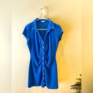 Cute rouched Blue mini dress